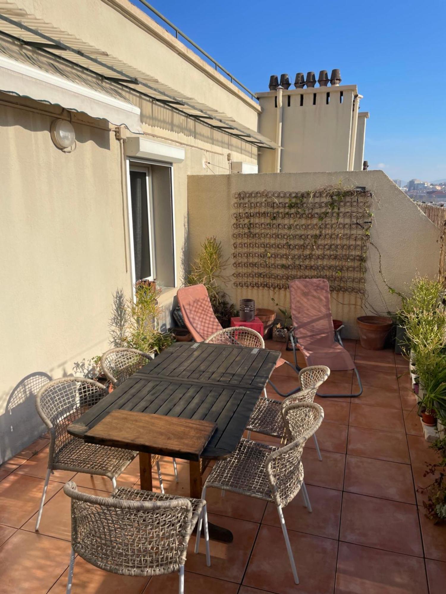 Apartment 4 Personnes 60 M2 Terrasse 35m2 Sejour Sud 2 Vraies Gare Saint-charles Universite Marseille